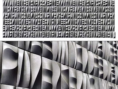 Modern Wall Decor With Geometric Patterns And Textures 3d model