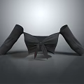 Stylish Dark Colored Off Shoulder Crop Top With Long Sleeves And Bow Detail