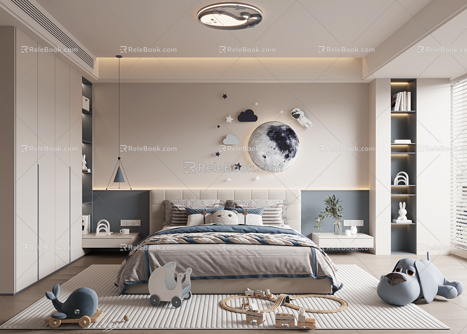 Modern Children's Room Boys Children's Room 3d model