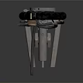 Aerospace Exploration Instrument With Metal Stand Circular Ring And Cables