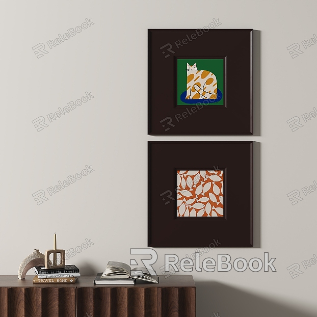 French abstract decorative painting model