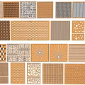 Various Decorative Panels With Diverse Geometric Perforated And Patterned Designs 3d model