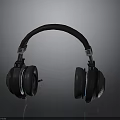 Black Over Ear Headphones With Blue Lighting And Mesh Design Modern Sleek Audio Electronic Device