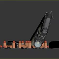 Detailed Tactical Pistol With Scattered Bullets And Magazine On Dark Surface