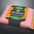 Scottish Organic Traditional Beef Sausages With Original Flavor And Quality Packaging