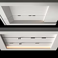 Modern Ceiling Design with LED Strip Lighting and Sleek Panel Details