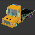 Yellow Tow Truck With Police Lights And Flatbed Design For Rescue Operations