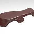 Dark Brown Wooden Decorative Ornament With Irregular Carved Natural Texture
