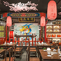 Chinese Hot Pot Shop 3d model