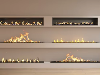 Modern Fireplace Electronic Fireplace Stove Embedded Fireplace 3d model