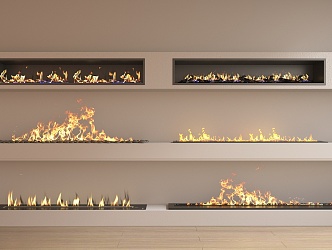 Modern Fireplace Electronic Fireplace Stove Embedded Fireplace 3d model