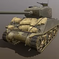 Vintage Military Tank With Turret Cannon Barrel Star Insignia And Tracks