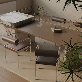 Modern table combination 3d model