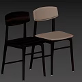 Stylish Minimalist Solid Wood Dining Chair In Two Colors For Modern Home Dining Room Decor