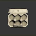 Open Eco Friendly Pulp Egg Carton With Compartment Structure For Sustainable Eggs Packaging 3d model