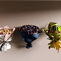 Colorful Fruit Bouquets With Fresh Assorted Fruits and Three Different Wrapping Styles