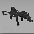 Modern Tactical Assault Rifle with Scope Flashlight and Handguard Design 3d model