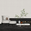 Modern single sofa 3d model
