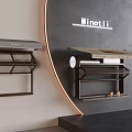 Minotti Modern Wall Mounted Shelves With Wooden And Metal Structure Design