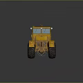 Yellow Heavy Construction Grader With Large Tires And Detailed Mechanical Structure 3d model