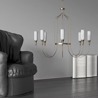 poliform French Chandelier Metal Chandelier 3d model