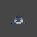 Cute Gray Dolphin Swimming Gracefully In Calm Water Environment