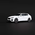 White Maserati SUV With Sleek Sporty Exterior And Black Alloy Wheels
