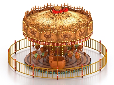 Carousel Amusement Park Children's Park Playground 3d model