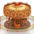 Carousel Amusement Park Children's Park Playground 3d model