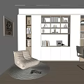 Modern study 3d model