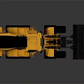 Yellow Heavy Duty Loader With Cab Large Front Bucket And Black Tires