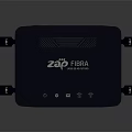 Black Zyxel Wireless Router With Four External Antennas For Home Network Use