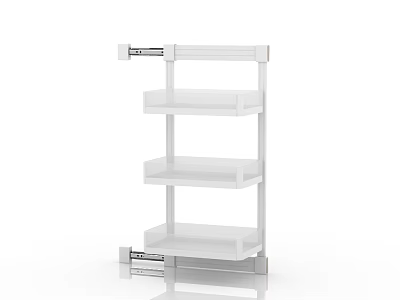 Sleek White Wardrobe With Open Multi-tiered Shelves And Modern Storage Design Structure 3d model