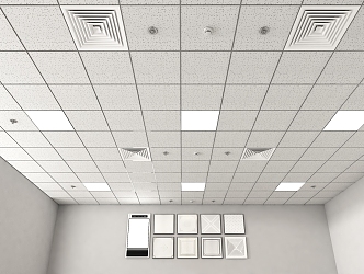 Modern Ceiling Aluminum Gusset Ceiling 3d model