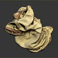 Sack Bag Grain Bag Bundle Sack Bundle Sack Jute Sack 3d model