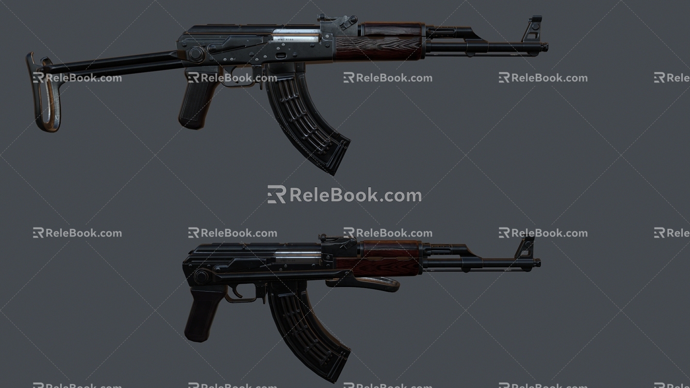 AK Rifle Submachine Gun 3d model