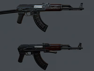 AK Rifle Submachine Gun 3d model