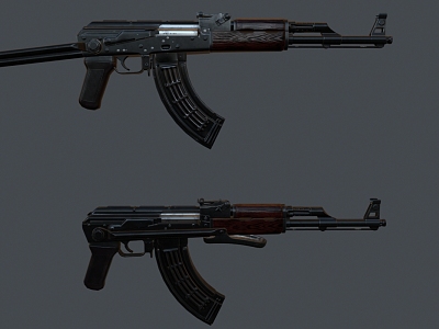 AK Rifle Submachine Gun model