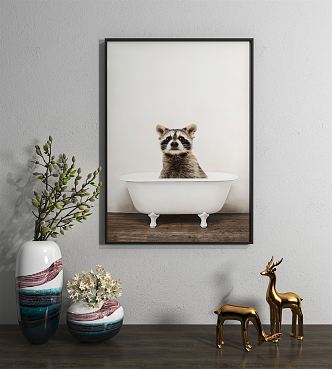 Modern Animal Painting Animal Decorative Painting 3d model