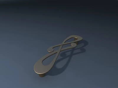 Road Infrastructure Curved Metal Component Designed For Traffic Safety And Guidance 3d model