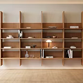 Bookcase Bookshelf Quiet Wind Bookcase 3d model