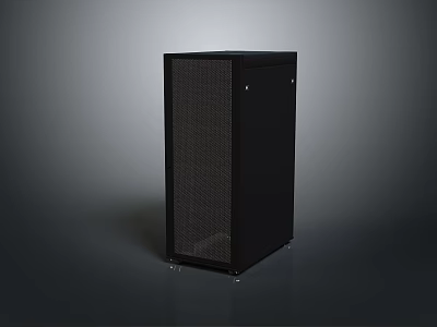 Black Modern Computer Case With Mesh Front Panel And Sleek Vertical Design 3d model