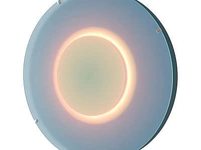 Sleek Modern Round Wall Light With Soft Glowing Ring Design For Home Interior 3d model