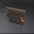 Modern Metal Swing Door With Gold Lock And Hinges Design Features