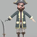 Cartoon Characters Pirates 3d model