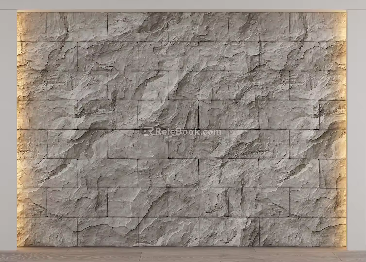 rubble background wall 3d model