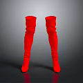 Stylish Red Over The Knee High Heel Boots For Fashionable Winter Outfits