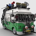 Lego Ghostbusters Ecto 1 Van With Equipment Details 3d model