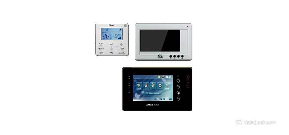 Smart Switch Panel With Digital Temperature Display And Touch Screen Control 3d model 
