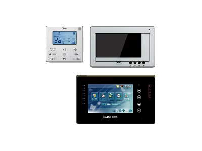 Smart Switch Panel With Digital Temperature Display And Touch Screen Control 3d model
